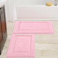 thumbnail image 1 of Juego de Alfombrillas para Baño SHACOS 2 Piezas 50x80 y 50x120 cm Rosa, 1 of 9