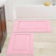 thumbnail image 1 of Juego de Alfombrillas para Baño SHACOS 2 Piezas 50x80 y 50x120 cm Rosa, 1 of 9