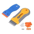 thumbnail image 3 of Flat Sticker Scraper Tool, Comfortable  Blade Scraper Tool Retractable 63Pcs Increase Productivity With Handle + Blades For Window For Labels, 3 of 8