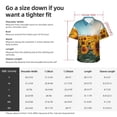 thumbnail image 5 of Disketp Sunlit Sunflower Field Hawaiian Shirts for Men,Mens Casual Short Sleeve Button Down Shirts Beach Shirt,X-Large, 5 of 7