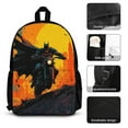 thumbnail image 3 of Bat-man 3 Pcs Backpack Set, Lightweight Large Capacity Bookbags with Crossbody Lunch Bag And Portable Unisex Pencil Bags, 3 of 6