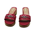 thumbnail image 3 of Lauren Ralph Lauren Womens Roxanne Leather Slip-On Slide Sandals, 3 of 6