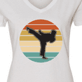 thumbnail image 4 of Inktastic Karate Martial Arts Silhouette Women's V-Neck T-Shirt, 4 of 5