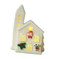 thumbnail image 4 of House Figurine Ceramic Building Statue Light Up Collectable Craft for Christmas Desktop Xmas Ornament Display, 4 of 9