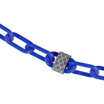 2 Inch x 100 Feet Blue Reflective Plastic Safety Chain