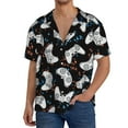 thumbnail image 7 of Lsque Cool Gamepad print Men's Cuban Collar Short Sleeve Shirt Summer Beachwear Casual Button Down Fashionable Vacation Leisure Shirt-X-Large, 7 of 7