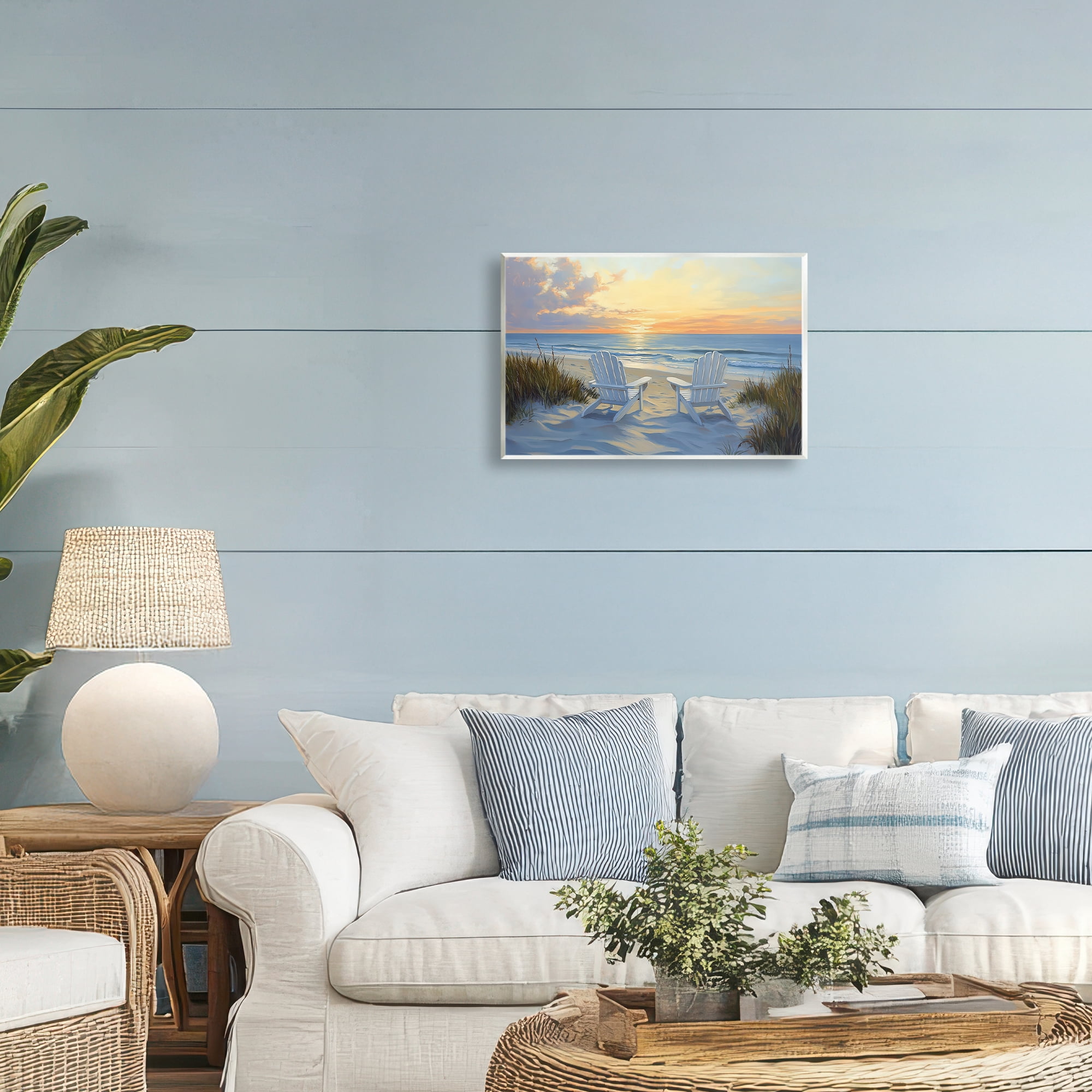 Stupell Industries Calm Beach Sunset Overlook Wall Plaque Art, design by Petal Prints Design