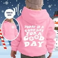 thumbnail image 2 of Oversized Hoodies For Teen Trendy Casual Long Sleeve Letter Printed Hooded Sweatshirt Fall Winter Preppy Clothes Tops - Pink,1-2 Years, 2 of 6