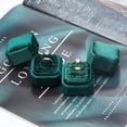 thumbnail image 5 of Small Velvet Ring Box Cut Edge Octagon for Wedding Engagement(Green), 5 of 6