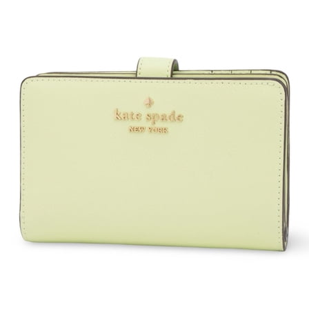 Kate Spade New York Women's Madison Saffiano PVC Medium Compact Bifold Wallet (Matcha Latte)