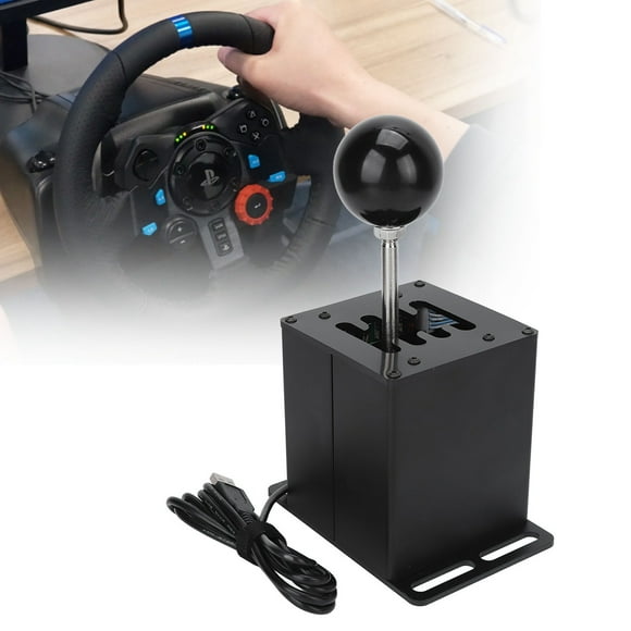 USB Simulator Shifter, 7and R Shifter Stainless Steel H Shifter For ATS ETS Dust WRC Sim Racing Game For T300RS/GT Steering Wheel PC