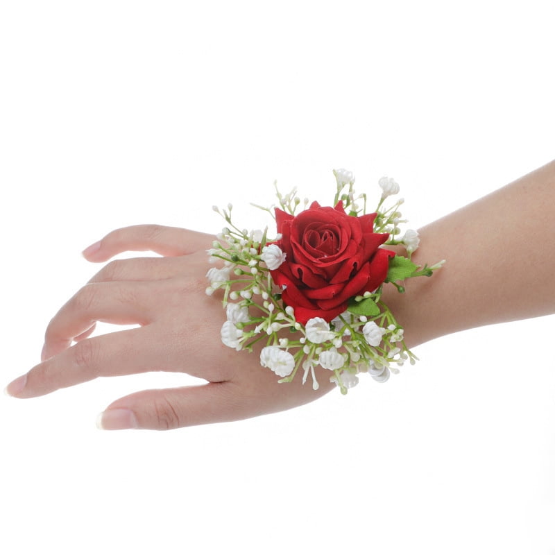 Prom Wrist Corsage, Corsages for Prom, Bridal Hand Flower Rose for