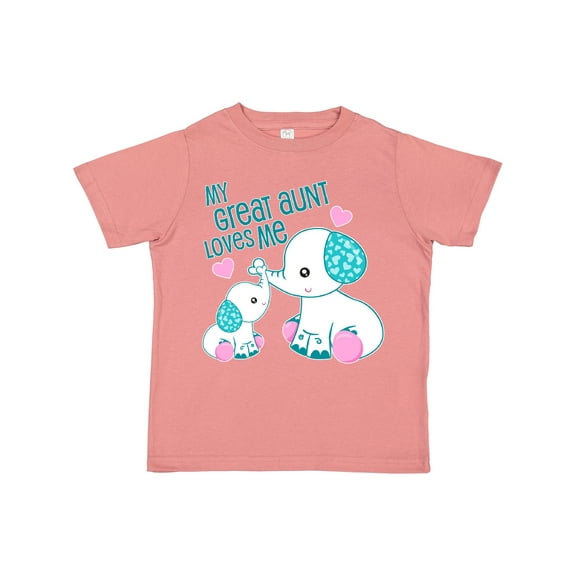 Inktastic My Great Aunt Loves Me-cute elephants Boys or Girls Toddler T-Shirt