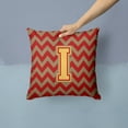 thumbnail image 2 of Carolines Treasures CJ1048-IPW1414 Letter I Chevron Garnet & Gold Fabric Decorative Pillow, 2 of 4