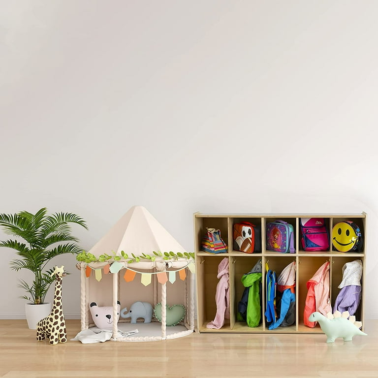 Toddler 8 Section Coat Locker With Trays – ECS