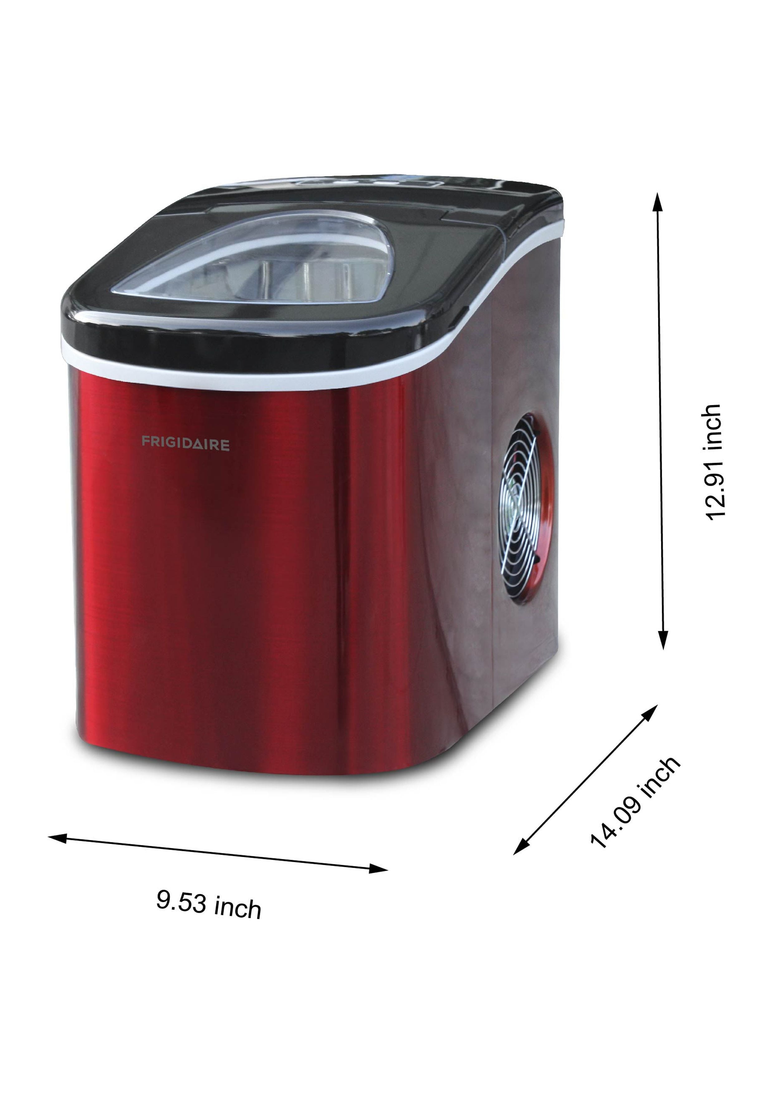 Frigidaire EFIC237-SSRED Countertop Crunchy Chewable Nugget Ice Maker Red