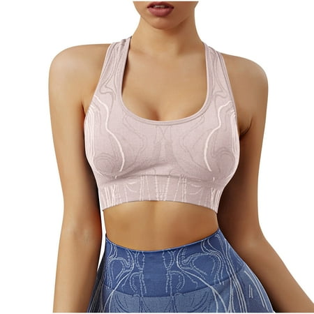 Patlollav Bras for Women  Womens Sports Bra Fitness Running Shockproof Yoga Tank Top No Steel Ring Comfort Bra