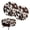 Cow Print Pattern, variant on Chririnla Washable Round Bar Stool Seat Covers for Home Cafes, Polyester Easy to Clean Round Bar Stool Cover with Stain Resistant