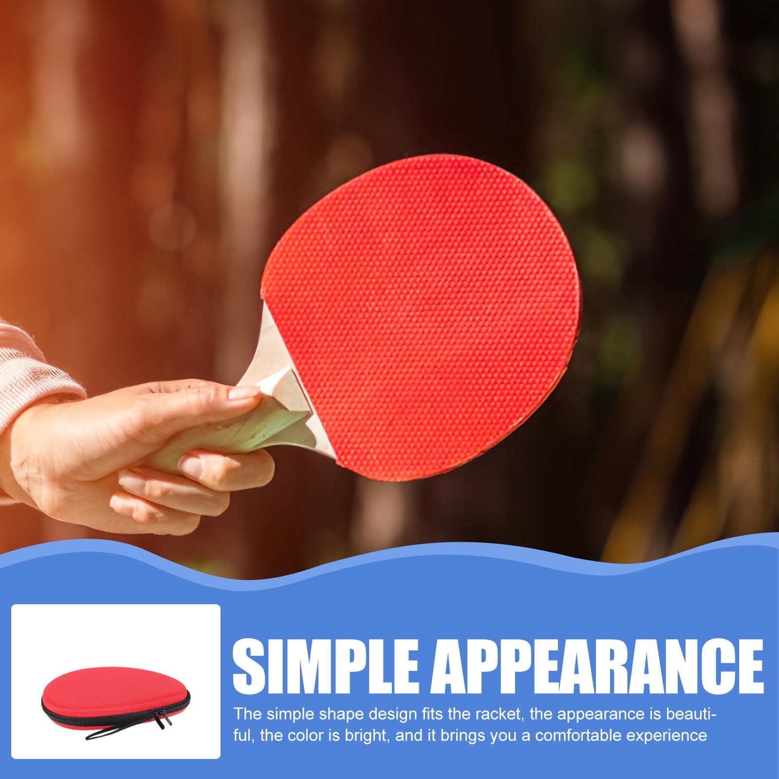 TABLZONE Table Tennis Case with EVA Material, 1 Protective Pong Racket Cover Bag