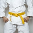 thumbnail image 5 of Cinturón de clasificación de taekwondo Uxcell, cinturón de artes marciales de poliéster para prácticas de enseñanza de karate amarillo de 9.8 pies, 5 of 5