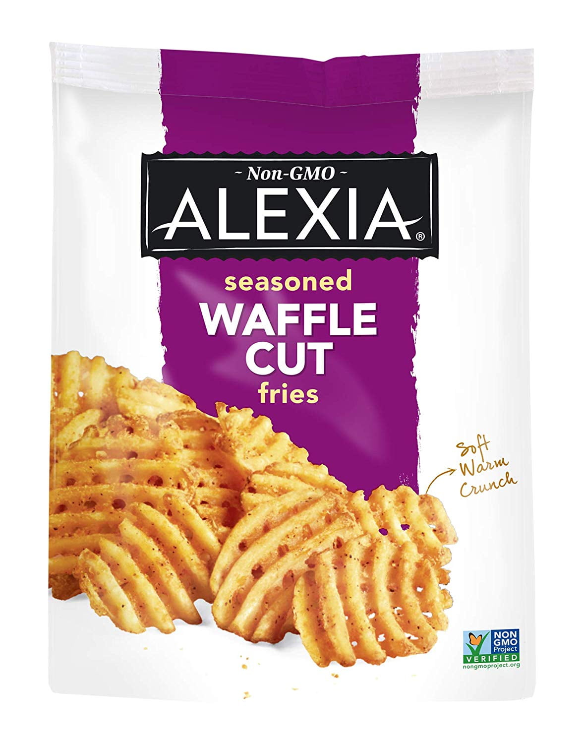 Alexia Seasoned Waffle Cut Fries, NonGMO Ingredients, 20 oz (Frozen