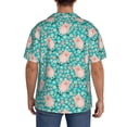 thumbnail image 3 of Gukieu Pig And Flower Print Men's Short-sleeved Shirts, Button-down Pocket Shirts, T-shirts, Beach Vacation Travel Summer Clothing-3X-Large, 3 of 5