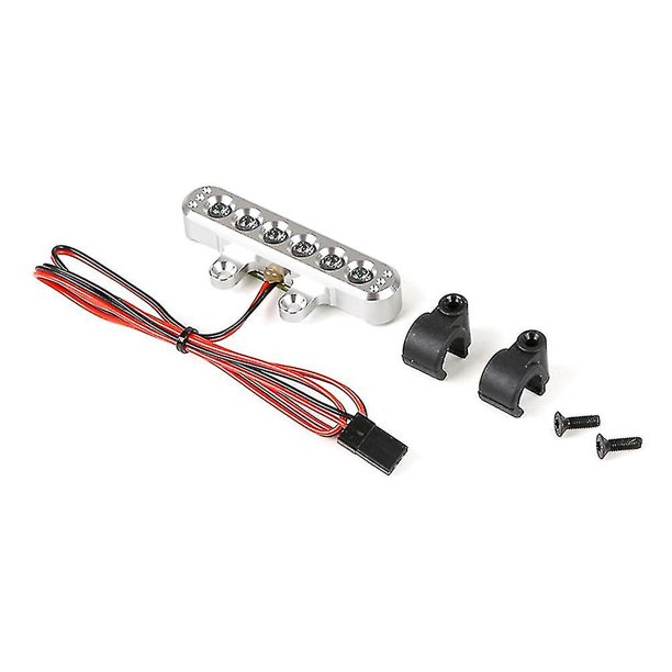 Luz trasera LED CNC compatible con coche teledirigido 1/5 Hpi Rovan Km Baja 5b, plateado