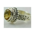 thumbnail image 2 of Navya Craft Citrine Oval 925 Sterling Silver Handmade Women Statement Ring, Yellow Gemstone Jewelry Size 13.0, 2 of 5