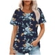 thumbnail image 1 of Tops Cortos para las Mujeres Cuello Redondo Suelto Impreso de Manga Corta, Tops Sueltos para las Mujeres, 1 of 3
