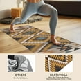 thumbnail image 4 of Brown Geometric Triangle Diamond Pattern Hot Yoga Mat Towel Non Slip for Hot Yoga - Quick-Drying Yoga Mat Cover with 4 Corner Pockets with Travel Bag - Hot Yoga Towel Non Slip 70"x26", 4 of 6