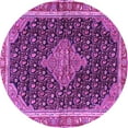 thumbnail image 1 of Ahgly Company Indoor Round Medallion Purple Traditional Area Rugs, 7' Round, 1 of 4
