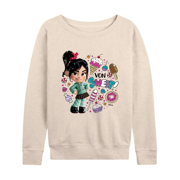 Disney Wreck It Ralph - Von Sweet & Candy - Women's Lightweight French Terry Long Sleeve Shirt