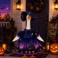 thumbnail image 6 of AYktou Halloween Porch Geese Outfits Set, 23 Inch Garden Goose Clothes with Hat, Elegant Purple Clothing Set Fall Lawn Goose Dress Yard Geese Costumes for Outdoor Patio Lawn Garden Decor, 6 of 6