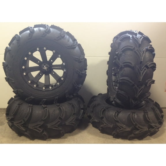MSA Black Kore 14" ATV Wheels 28" Mud Lite XL Tires Arctic Cat TBX TRV MudPro