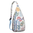 thumbnail image 1 of Yellow Bloom Sling Backpack - Vibrant Daisy Flower Pattern Crossbody Bag, Fashion Forward, 1 of 4