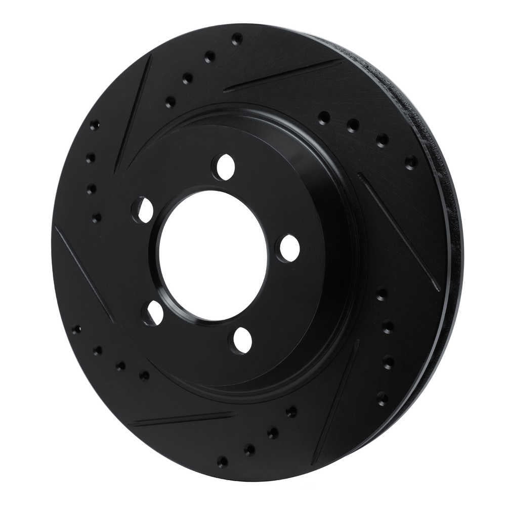 Dynamic Friction Company 633-54042L DFC Brake Rotor - Drilled And Slotted - Black