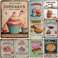 thumbnail image 2 of Carteles de hojalata de metal con diseño de galletas y caramelos, placa decorativa para pared, póster artístico vintage, pintura en hierro para cuevas de hombres, cafeterías, jardines, clubes y bares, 2 of 5
