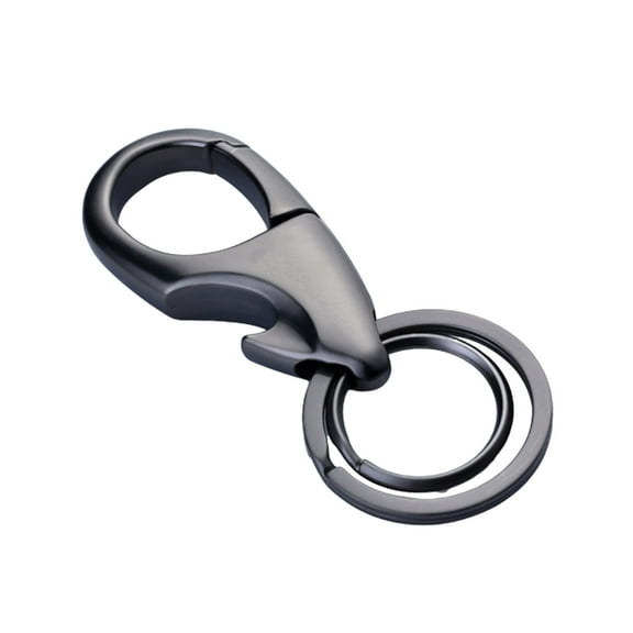 LOLIPPYY Durable Black Zinc Alloy Keychain Bottle Opener for Keys Ergonomic 2 in 1 Design 1 Piece