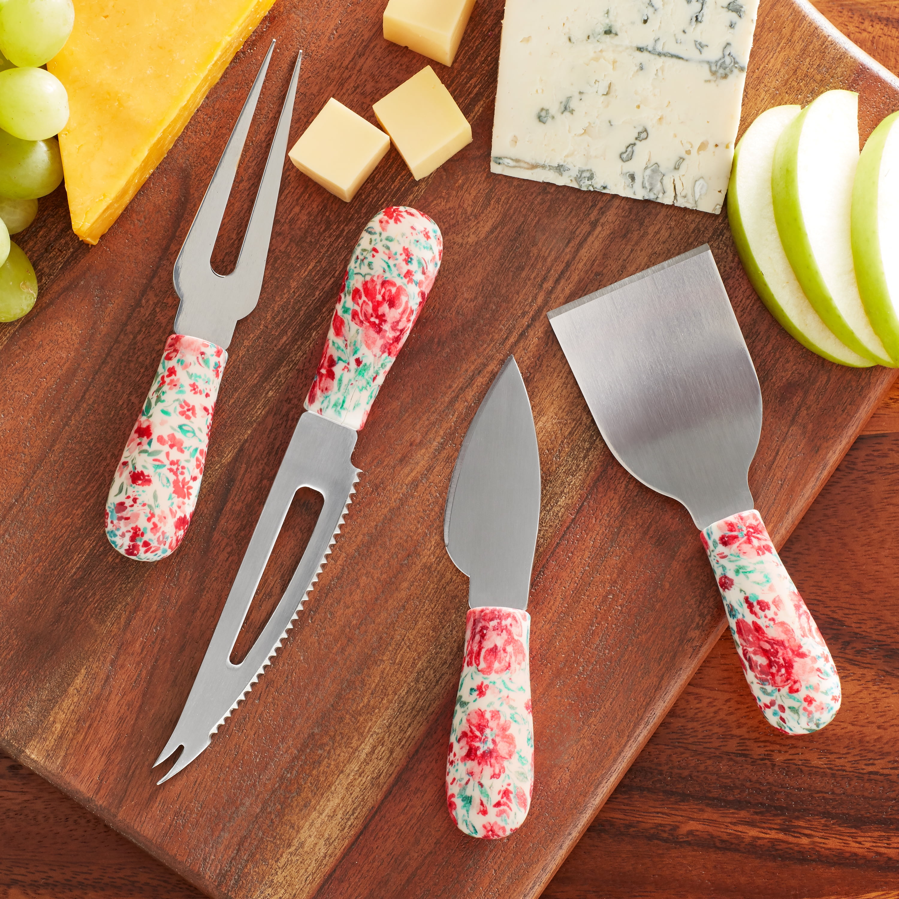 Pioneer Woman Kitchen Cheese Knife Set Charcuterie Cheerful Rose