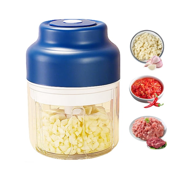 Electric Mini Garlic Chopper, USB Rechargeable Food Chopper for Onion Chili Ginger