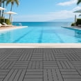 thumbnail image 7 of 44 Packs of Dark Gray Plastic Interlocking Decking Tiles - 12"x12" Waterproof Outdoor Flooring for Patio, Garden, and Pool Areas, 7 of 7