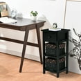 thumbnail image 3 of Gymax End Bedside Table Nightstand Chest Cabinet Bedroom Furniture Drawer Baskets, 3 of 10