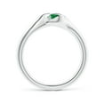 thumbnail image 2 of ANGARA Natural Calla Lily Two Stone Emerald Ring in 14K White Gold for Women (Size-4mm) | May Birthstone, Birthday, Anniversary, Jewelry Gift for Women | Natural Emerald Ring, 2 of 9