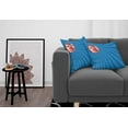 thumbnail image 3 of Ambesonne Blue Throw Pillow Cover 2 Pack, Pop Art American Football, 18", Orange Blue Azure Blue, 3 of 7