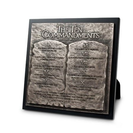 - Lighthouse Christian Products Moments of Faith Ten Commandments Sculpture Plaque