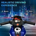 thumbnail image 4 of Qaba 6V Kids Motorcycle with Music, Headlights, 3 Wheels, Blue, 4 of 10