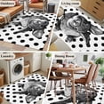 thumbnail image 6 of Black Easter Area Rug 4'x6', Spring Country Cute Bunny Polka Dot Washable Non-Slip Rugs, Low Pile Large Carpet for Living Room Bedroom Dining Room Kitchen Office Indoor Mat, 6 of 9