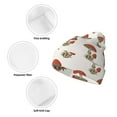 thumbnail image 3 of Picia Red Mushrooms Pattern Knitted Beanie Hat for Men and Women , Unisex Winter Warm Stretchy Knit Cap Thick Fisherman Beanies Cuffed Plain Skull Caps, 3 of 6
