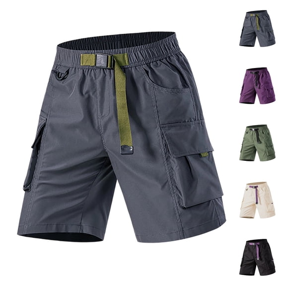 Zynoxe Mens Cargo Shorts Quick Dry Lightweight Outdoor Workout Hiking Shorts Fashion Waterproof Training Plus Size Athletic Shorts with Pockets Beige S