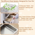 thumbnail image 7 of Enclosed Stainless Steel Cat Litter Boxes,Large Foldable Litter Box with Lid,Hooded Covered Stainless Steel Cat Litter Box,Easy Cleaning,No Urine Leakage,Deeper Pan, 7 of 7